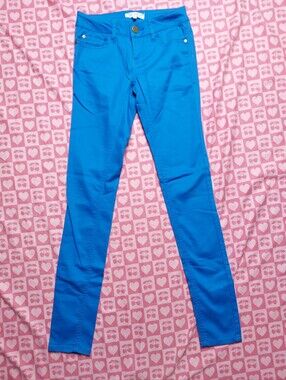 Y2K Blue Punk Skinny Jeans